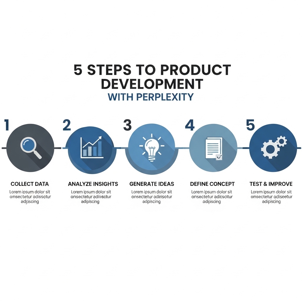 図解：Perplexity活用商品開発の5ステップ