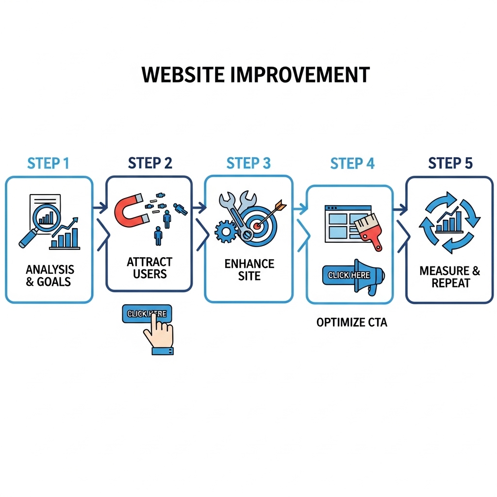 図解：Webサイト改善の5ステップ