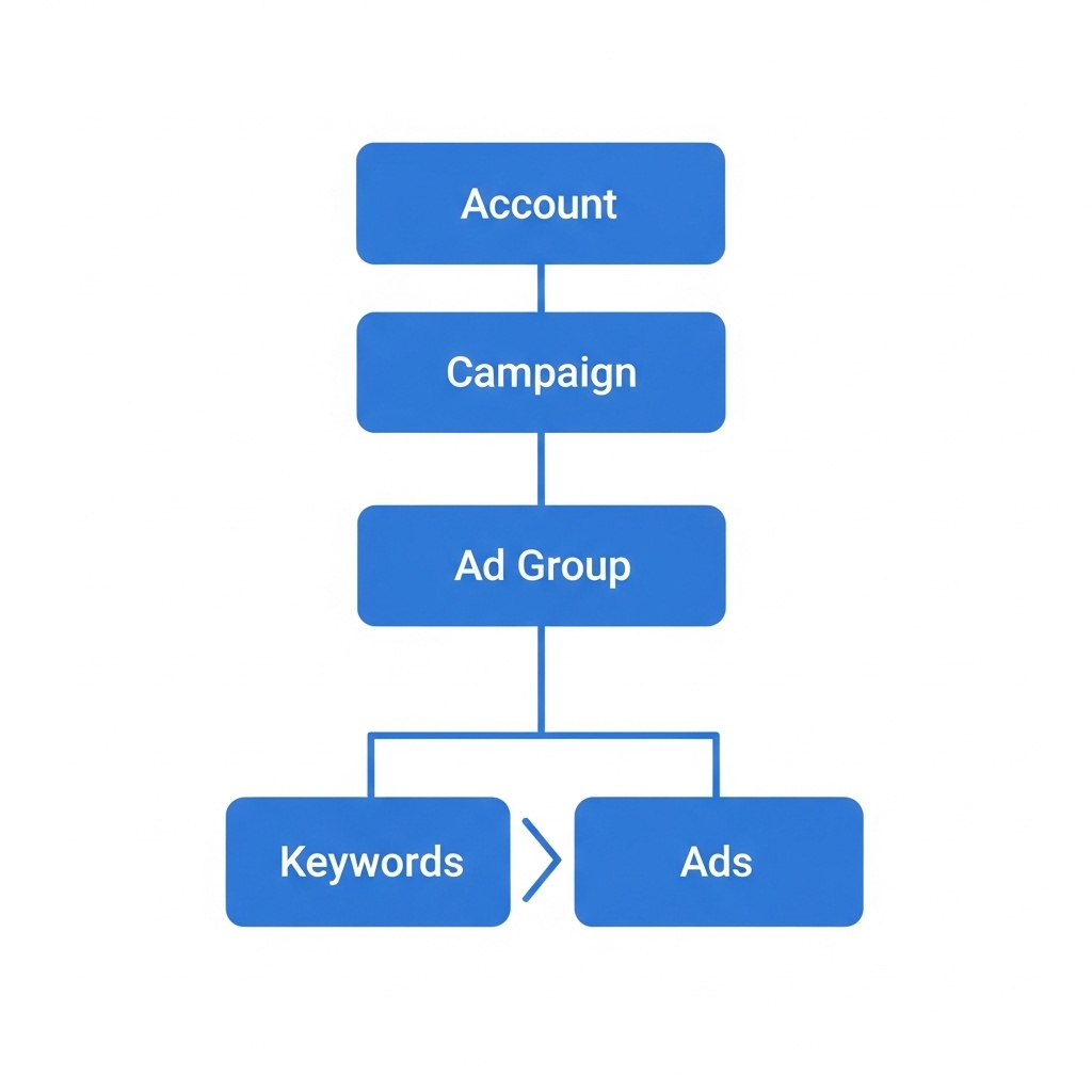 図解：Google広告のアカウント構造