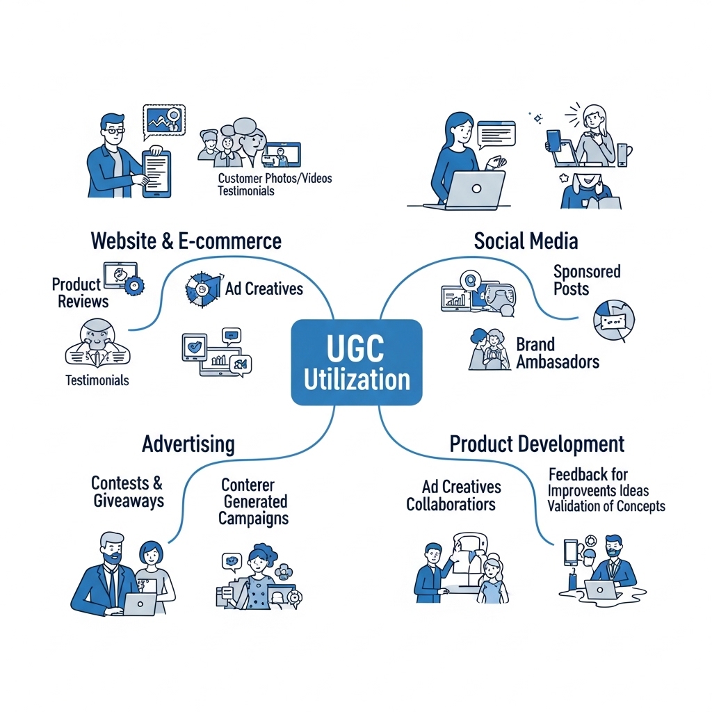 図解：UGCの多角的な活用方法