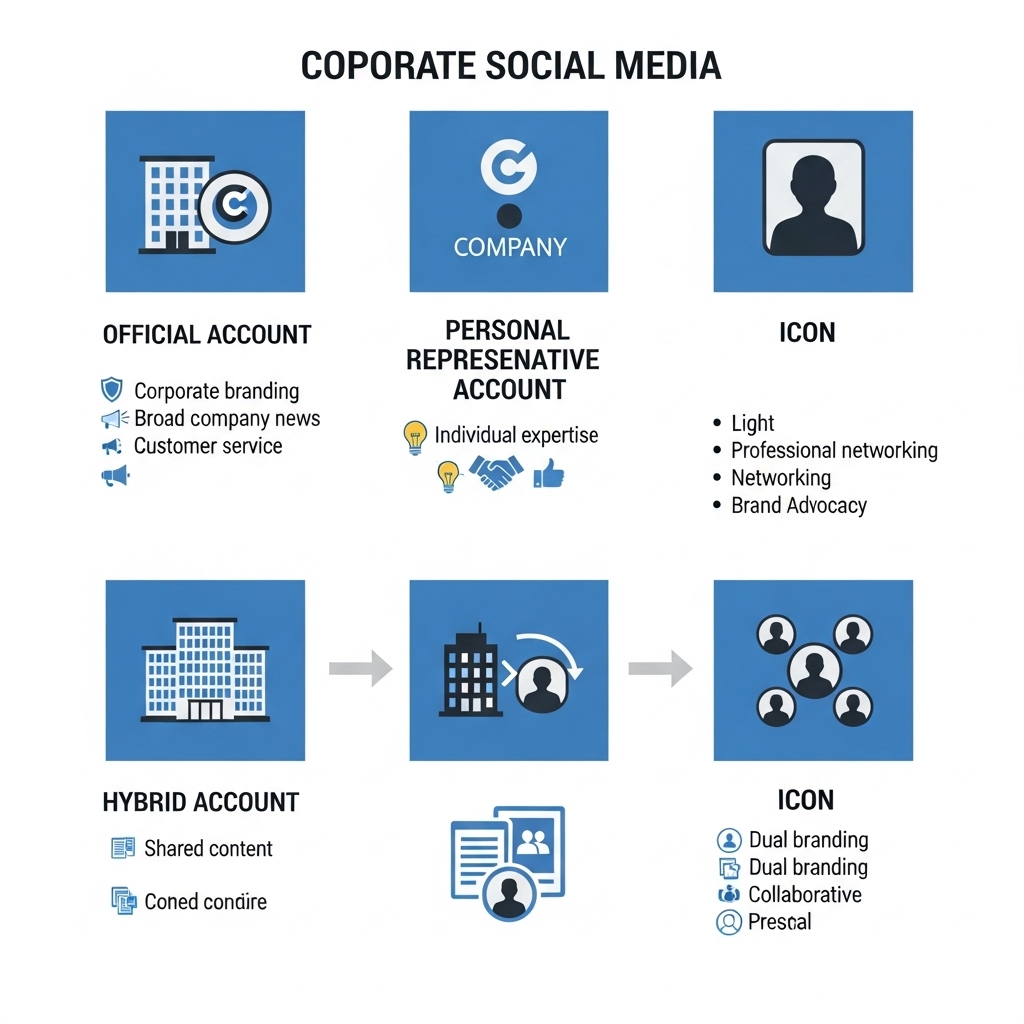 図解：企業SNSアカウントの3つのタイプ