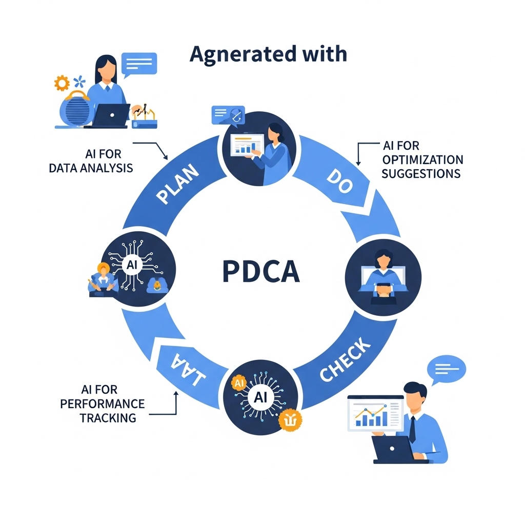 図解：AIを活用したPDCAサイクル