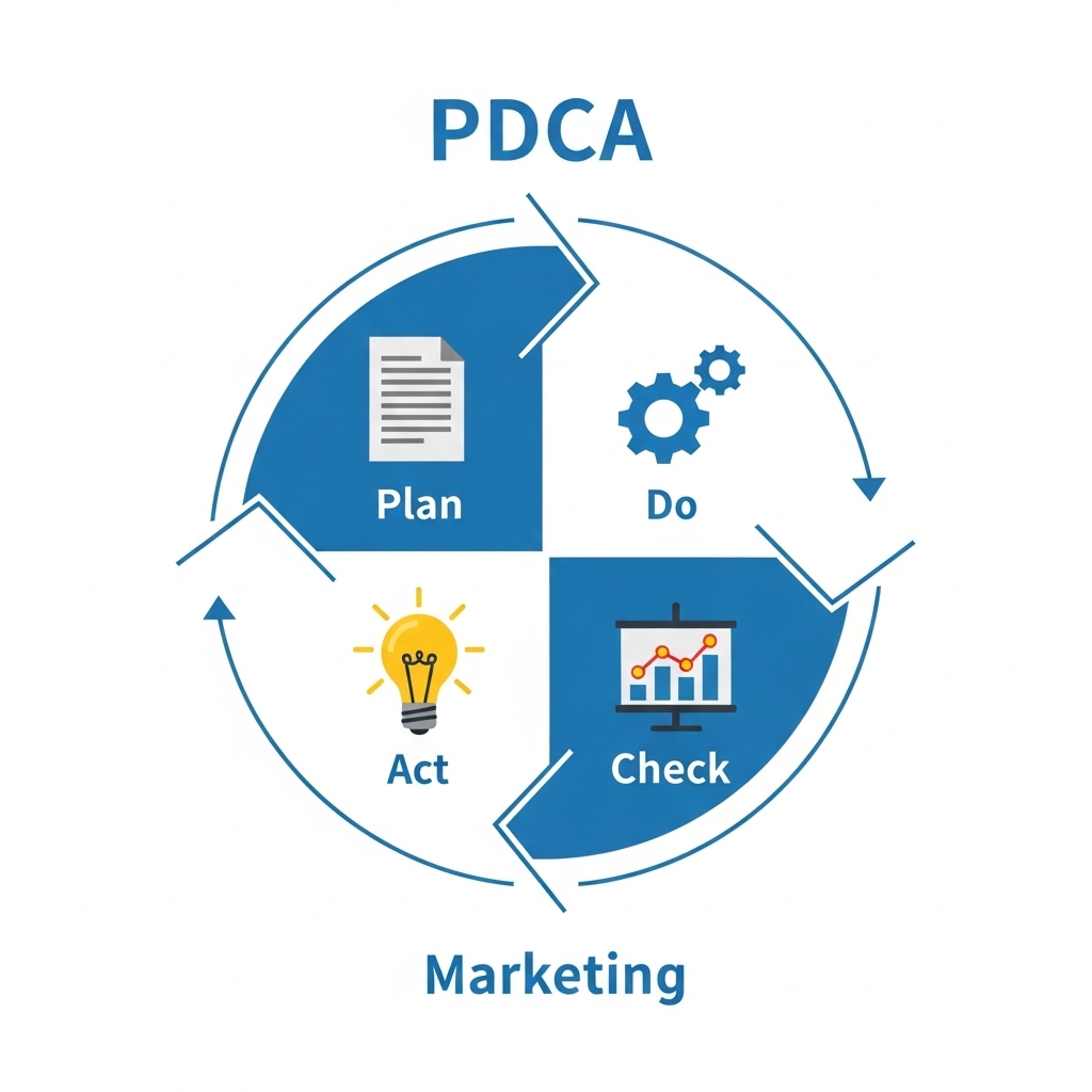 図解：マーケティング施策のPDCAサイクル