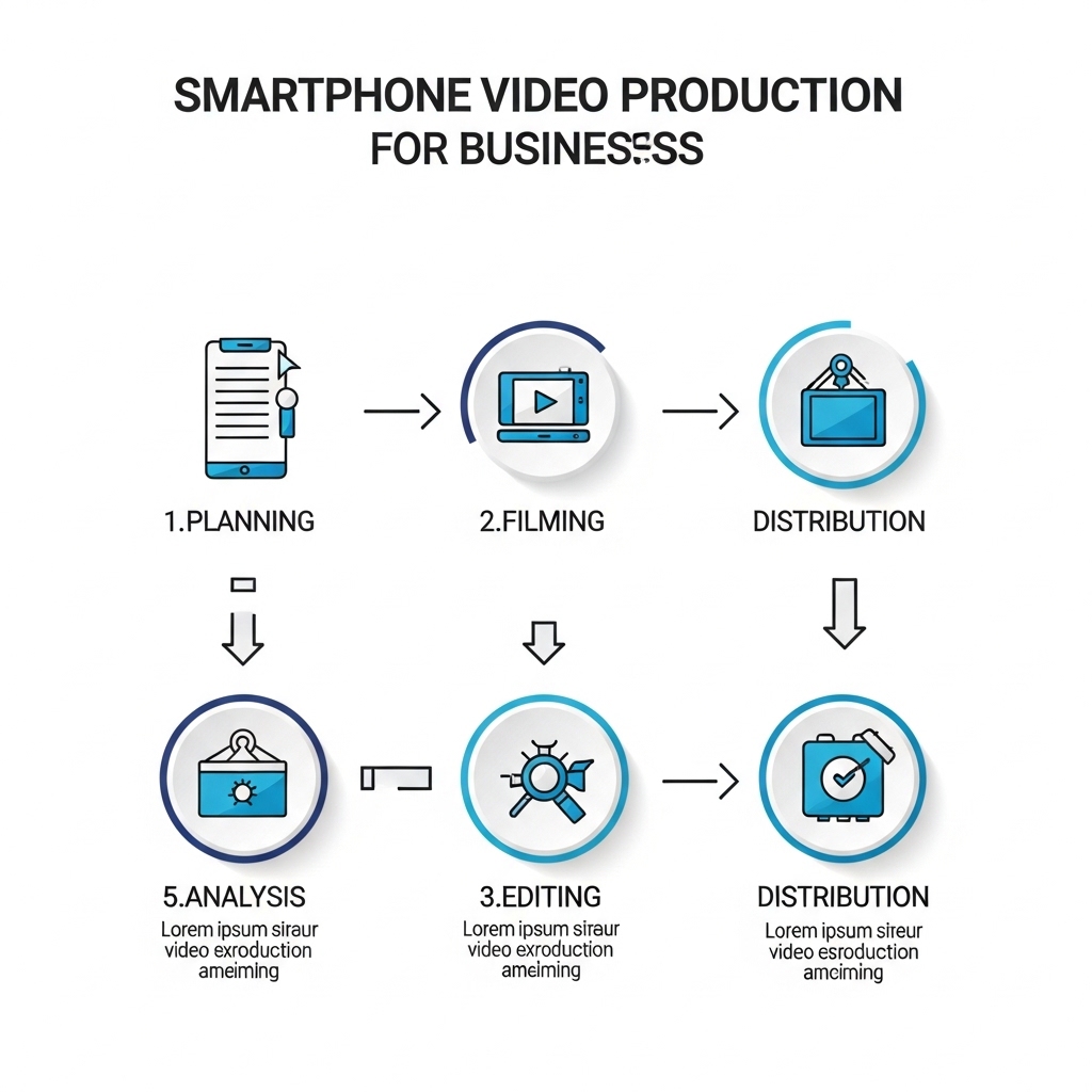 図解：スマホ動画制作の5ステップ