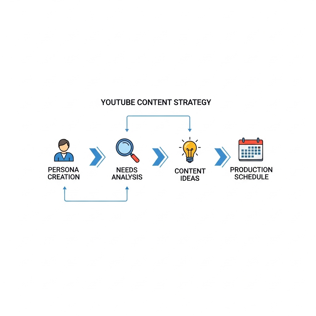 図解：YouTubeコンテンツ企画のフロー