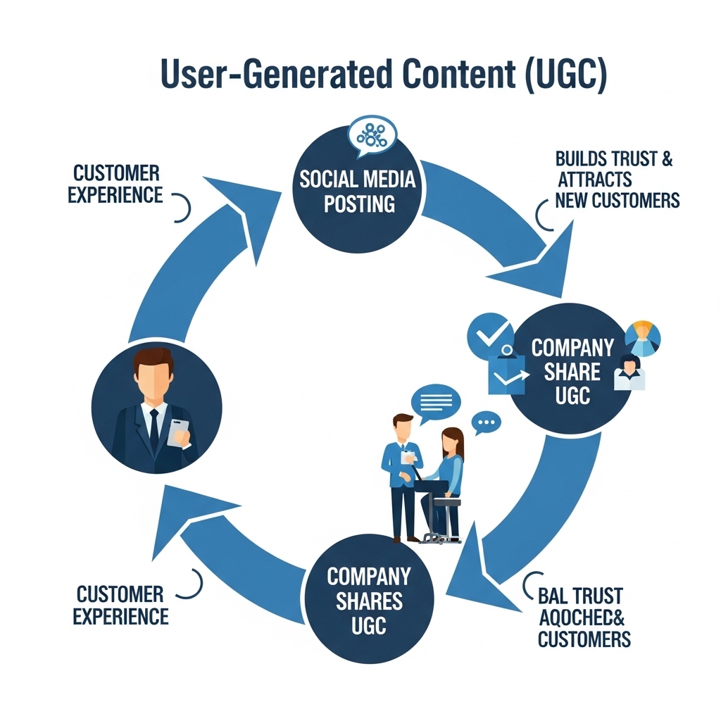 図解：UGCマーケティングのサイクル