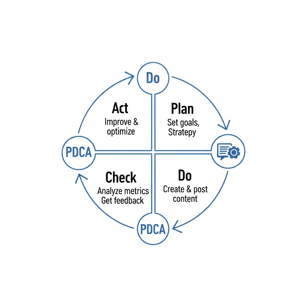 図解：SNS運用のPDCAサイクル