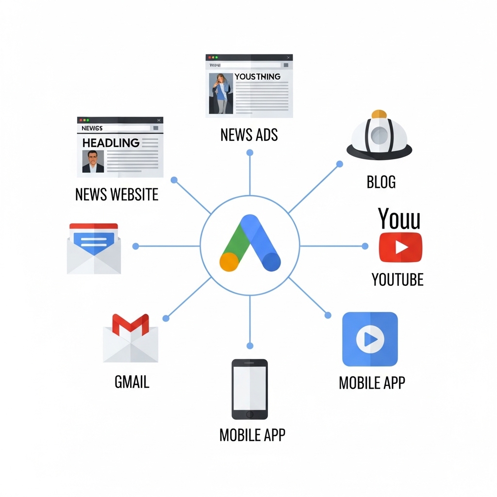 図解:Googleディスプレイ広告の配信ネットワーク