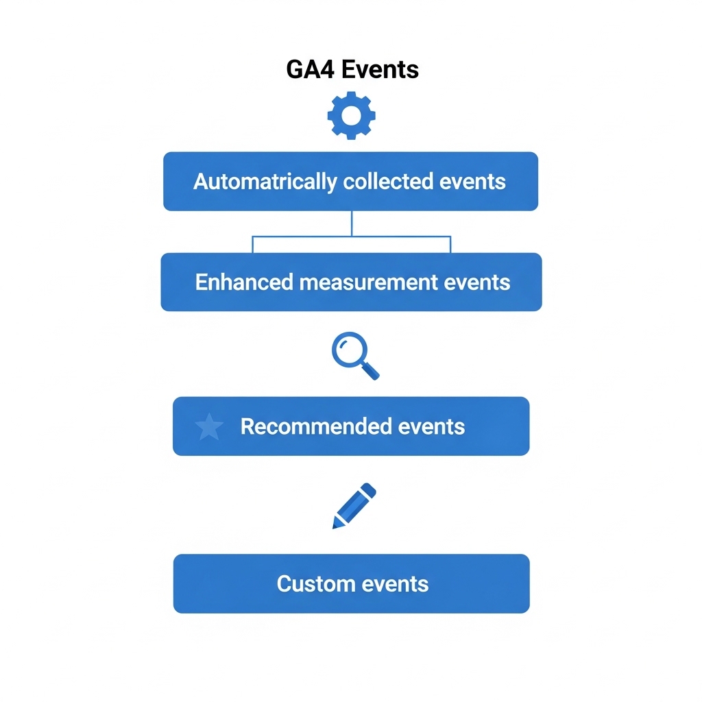 図解：GA4の4種類のイベントの関係性
