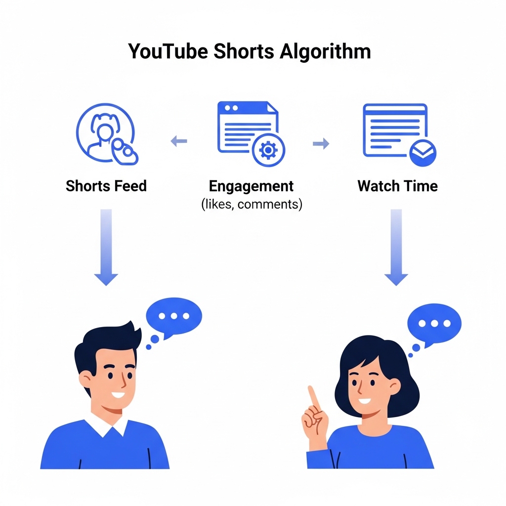 図解:YouTubeショートのアルゴリズム