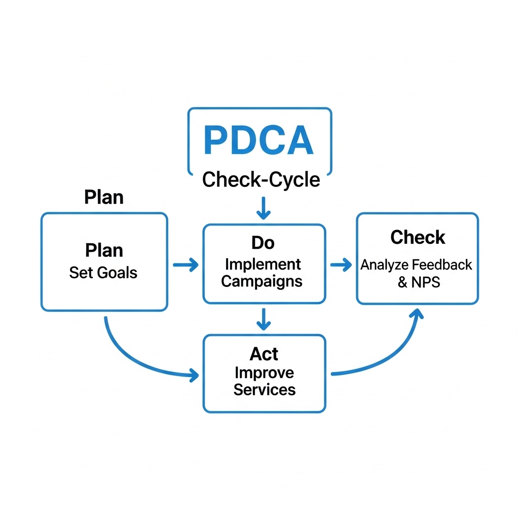 図解：口コミ戦略のPDCAサイクル
