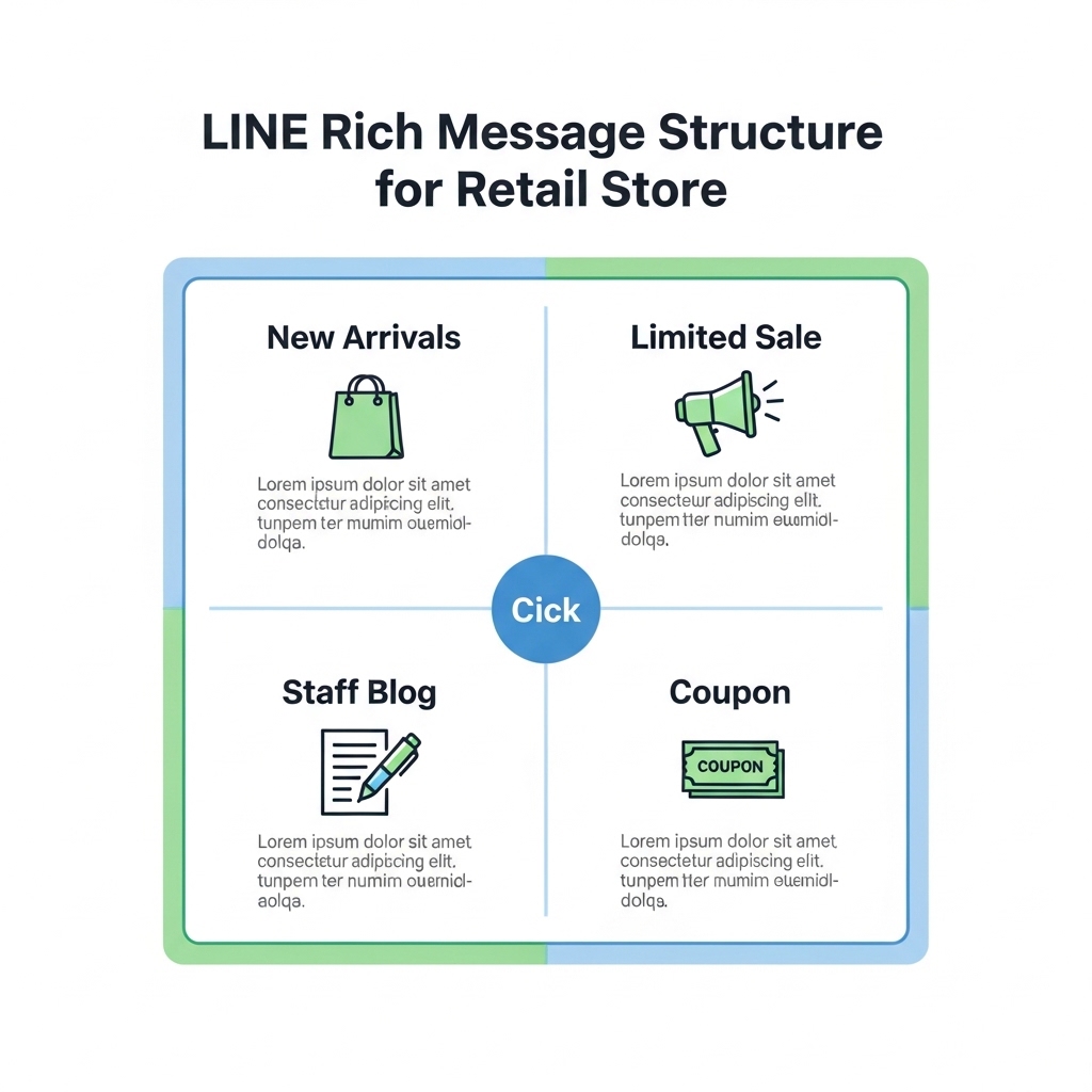 図解：LINEリッチメッセージの構成例