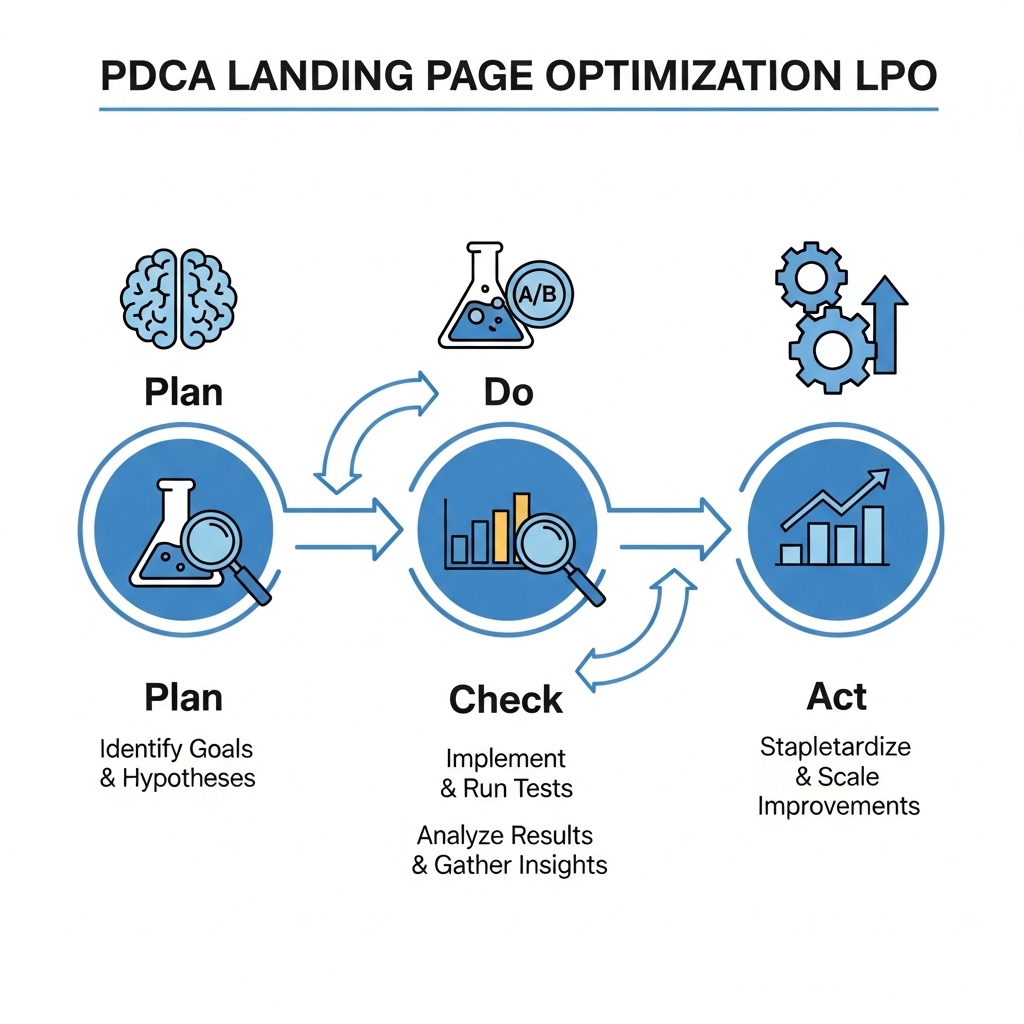 図解:LPOにおけるPDCAサイクル