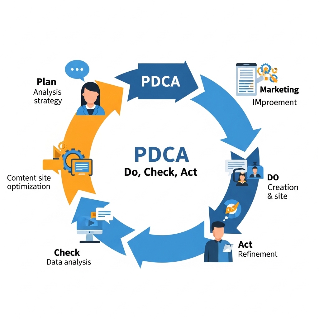 図解:Web集客改善のPDCAサイクル