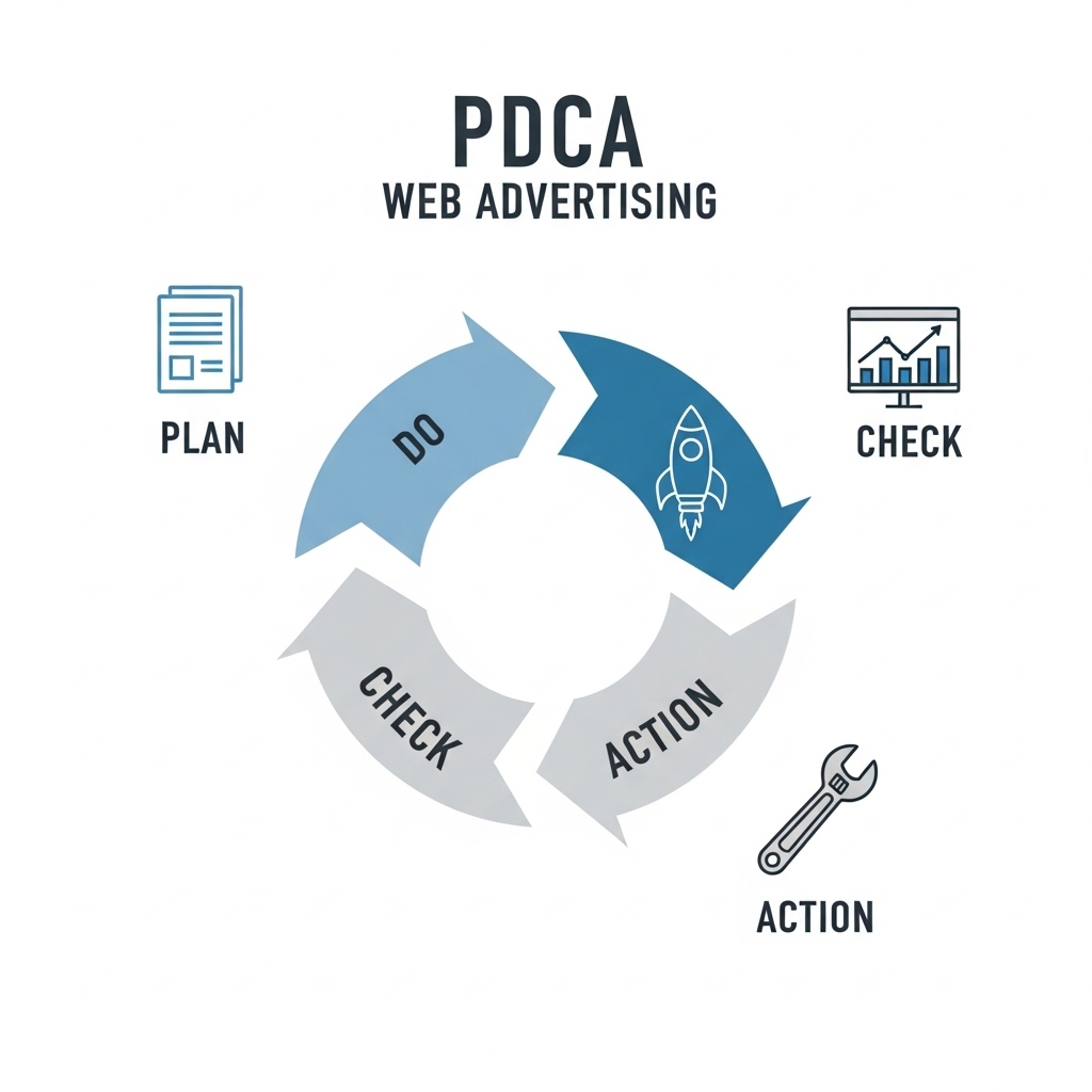 図解:Web広告運用のPDCAサイクル