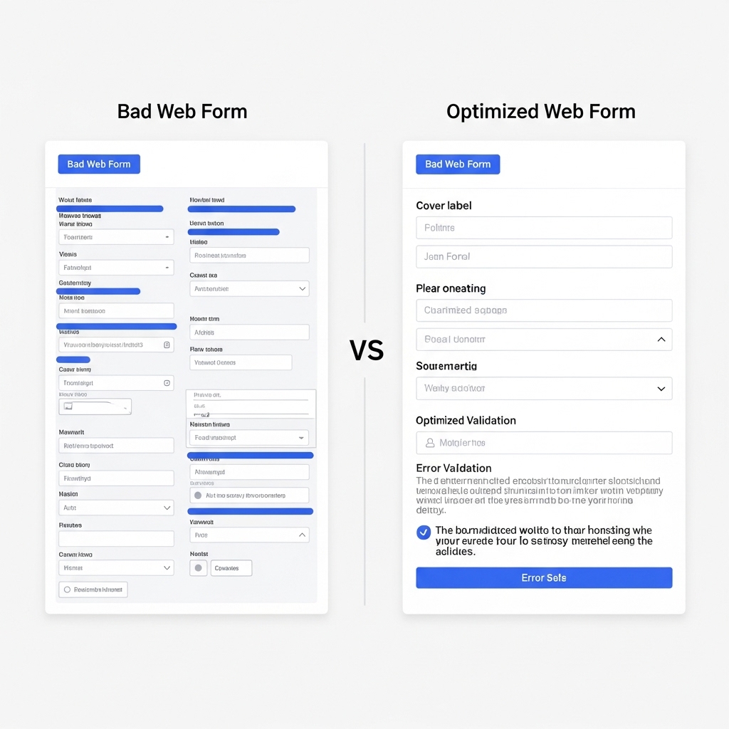 図解：フォームのUI/UX改善ビフォーアフター